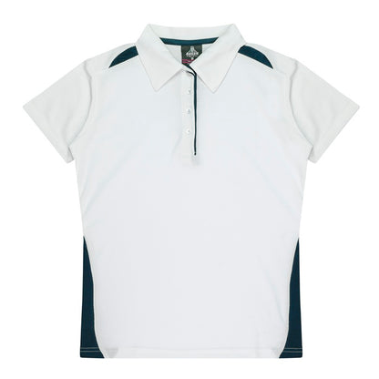 Aussie Pacific N2305 Paterson Ladies Polo Pacific White/Navy
