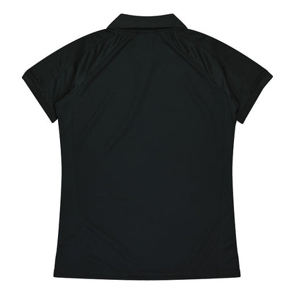 Aussie Pacific N2308 Flinders Ladies Polo Black/White