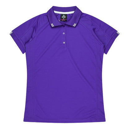 Aussie Pacific N2308 Flinders Ladies Polo Purple/white