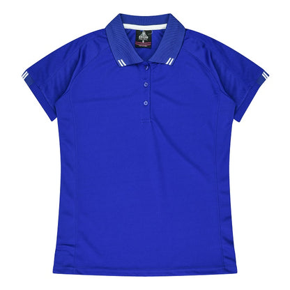 Aussie Pacific N2308 Flinders Ladies Polo Royal/White