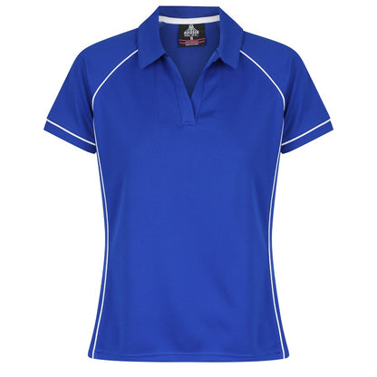 Aussie Pacific N2310 Endeavour Ladies Polo Royal/White