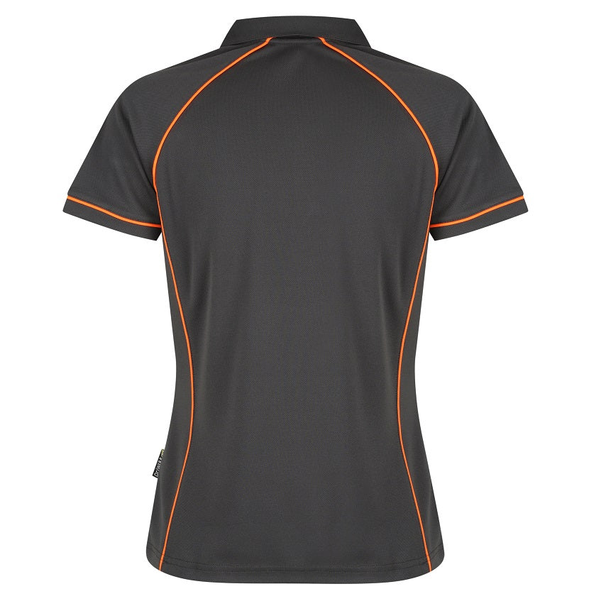 Aussie Pacific N2310 Endeavour Ladies Polo Slate/Orange