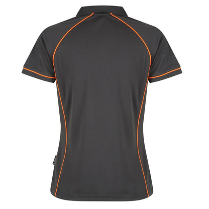 Aussie Pacific N2310 Endeavour Ladies Polo Slate/Orange
