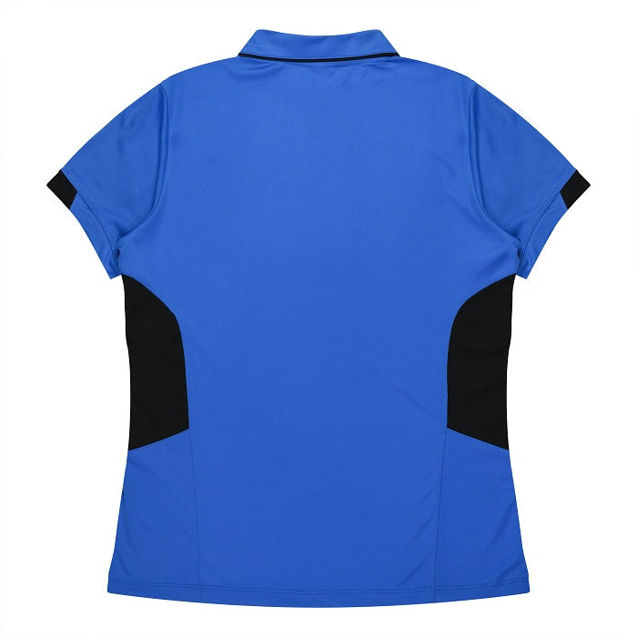 Aussie Pacific N2311 Tasman Ladies Polo Cyan/Black