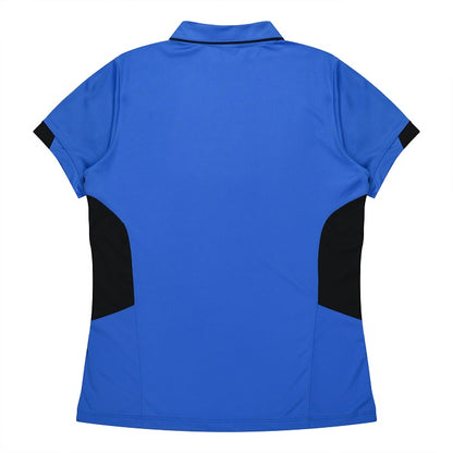 Aussie Pacific N2311 Tasman Ladies Polo Cyan/Black