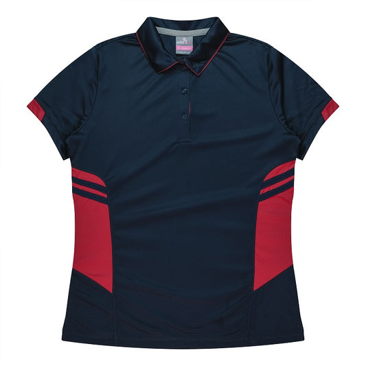 Aussie Pacific N2311 Tasman Ladies Polo Navy/Red