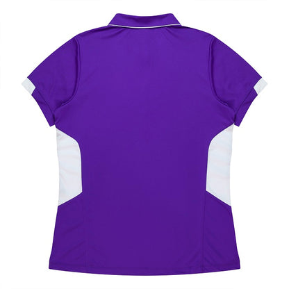 Aussie Pacific N2311 Tasman Ladies Polo Purple/White