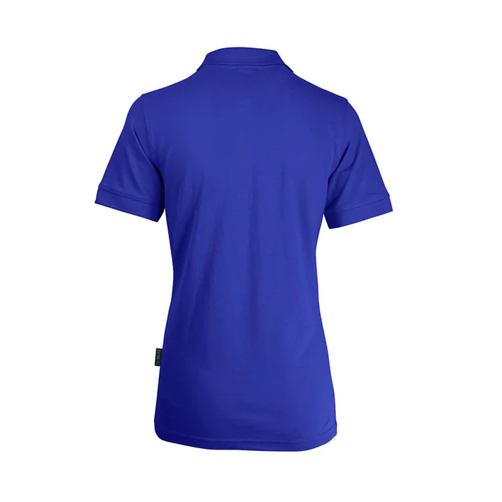Blue polo shirt on a white background