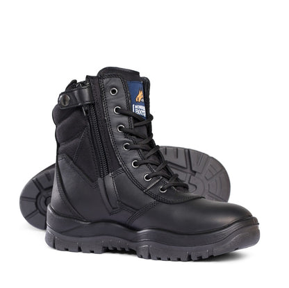 Mongrel 251020 Black High Leg ZipSider Safety Boot