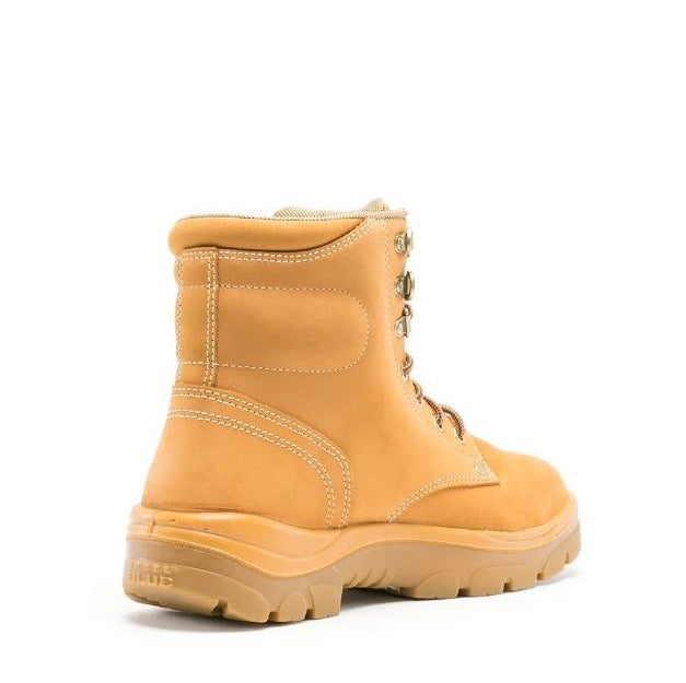 Yellow boot on a white background