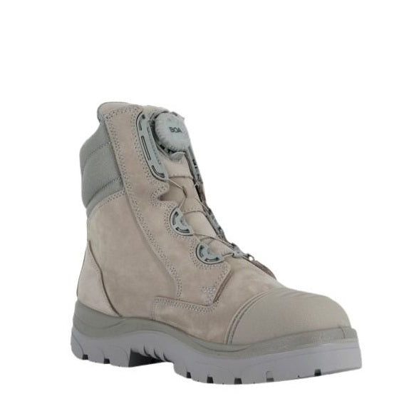 Grey boot with gray accents on a white background