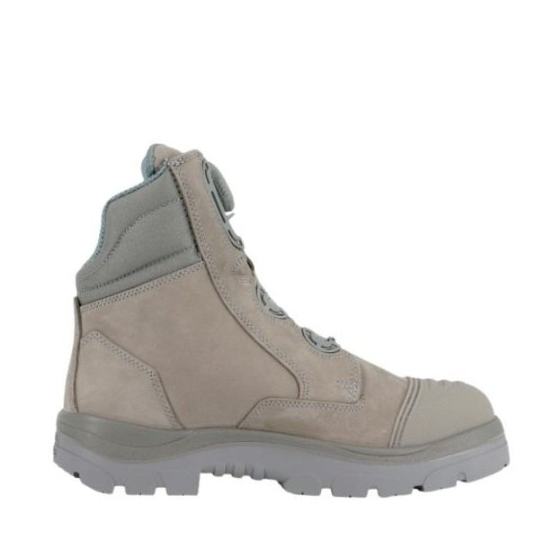 gray boot on a white background