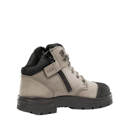 Beige and black hiking boot with G58 branding on a white background