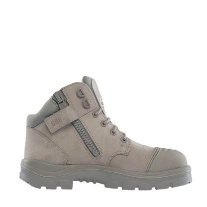 Steel Blue 312658 Parkes Zip Scuff cap toe protection Safety Boots - Popular Men's Steel blue work boots in graphite grey colour