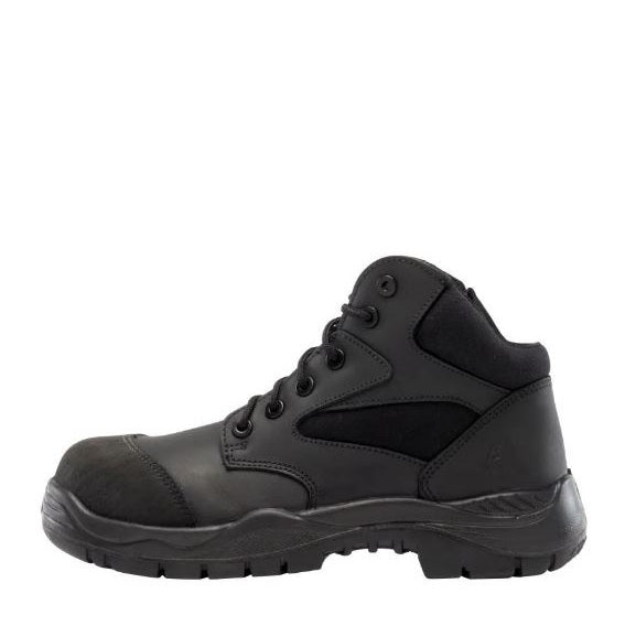 Black boot on a white background