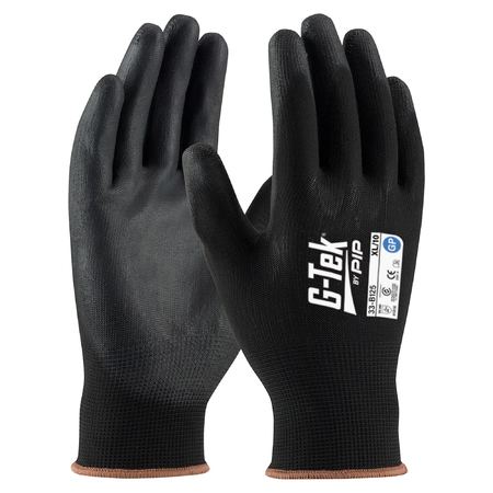 PIP 33-B125 G-Tek 13G Black Nylon GP Palm Dip Glove