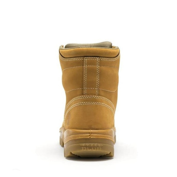 Tan boot on a white background