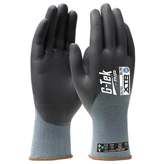 PIP 34-753 G-Tek Xtr 15G Gp Nitrile 3/4 Dip Glove