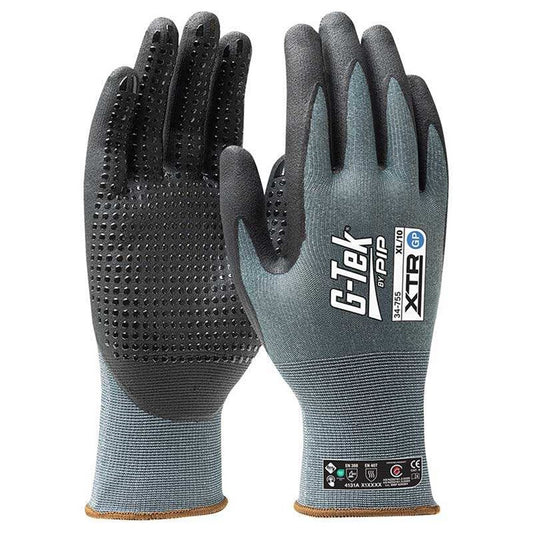 PIP 34-755 G-Tek Xtr 15G Gp Nitrile Dotted Glove