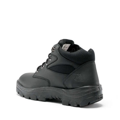 Black boot on a white background