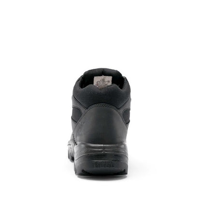 Black shoe on a white background