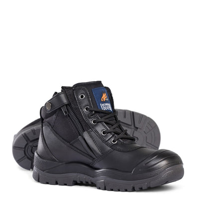 Mongrel 461020 Black ZipSider Safety Boot With Scuff