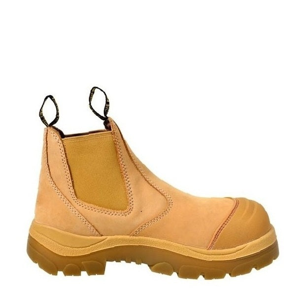 Wheat coloured Extra Wide Steel toe Wide Load 490WPO Wheat Elastic Sided Safety Boot