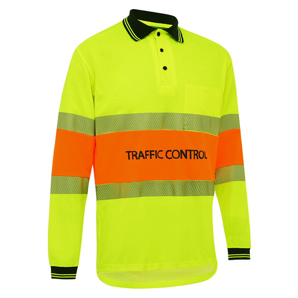WORKIT 5004TC Traffic Control HiVis L/S Taped Polo Shirt