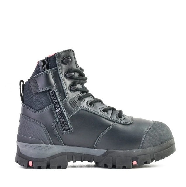 Zip Sided Bata 504-66012 Avenger Ladies Black Composite Safety Boot
