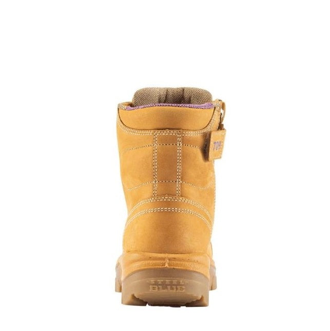 Yellow boot on a white background