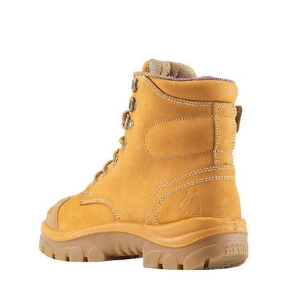 Yellow boot with a white background