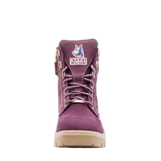 Steel Blue 512761 Southern Cross Zip Ladies Safety Boots - Women's safety  purple work boots