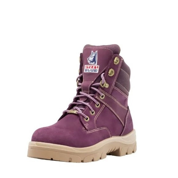Steel Blue 512761 Southern Cross Zip Ladies Safety Boots - Women's safety  purple work boots