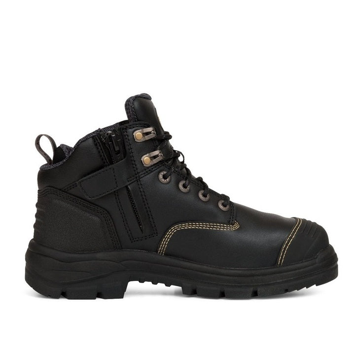 Oliver 55-340Z Black 130MM Zip Side Safety Boot