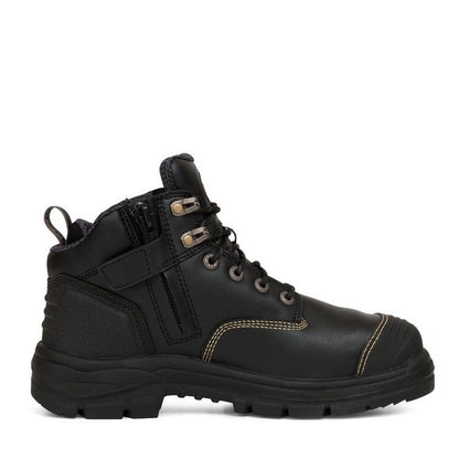 Oliver 55-340Z Black130mm Zip Side Safety Boots
