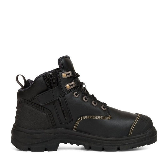 Oliver 55-340Z Black130mm Zip Side Safety Boots