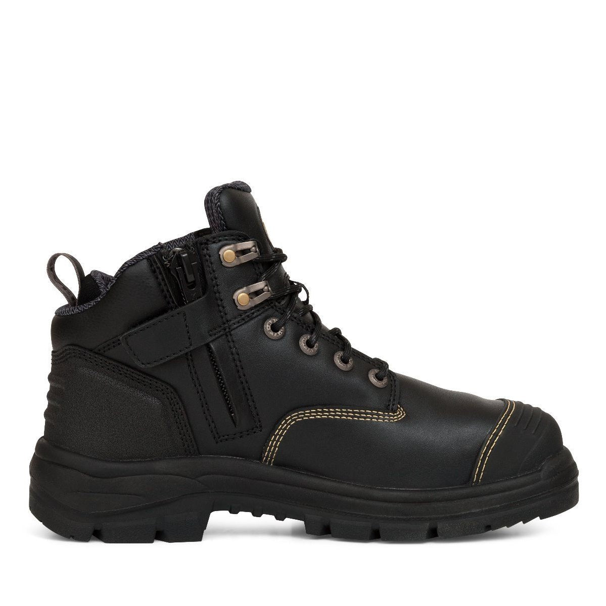 Oliver 55-340Z Black 130MM Zip Side Safety Boot