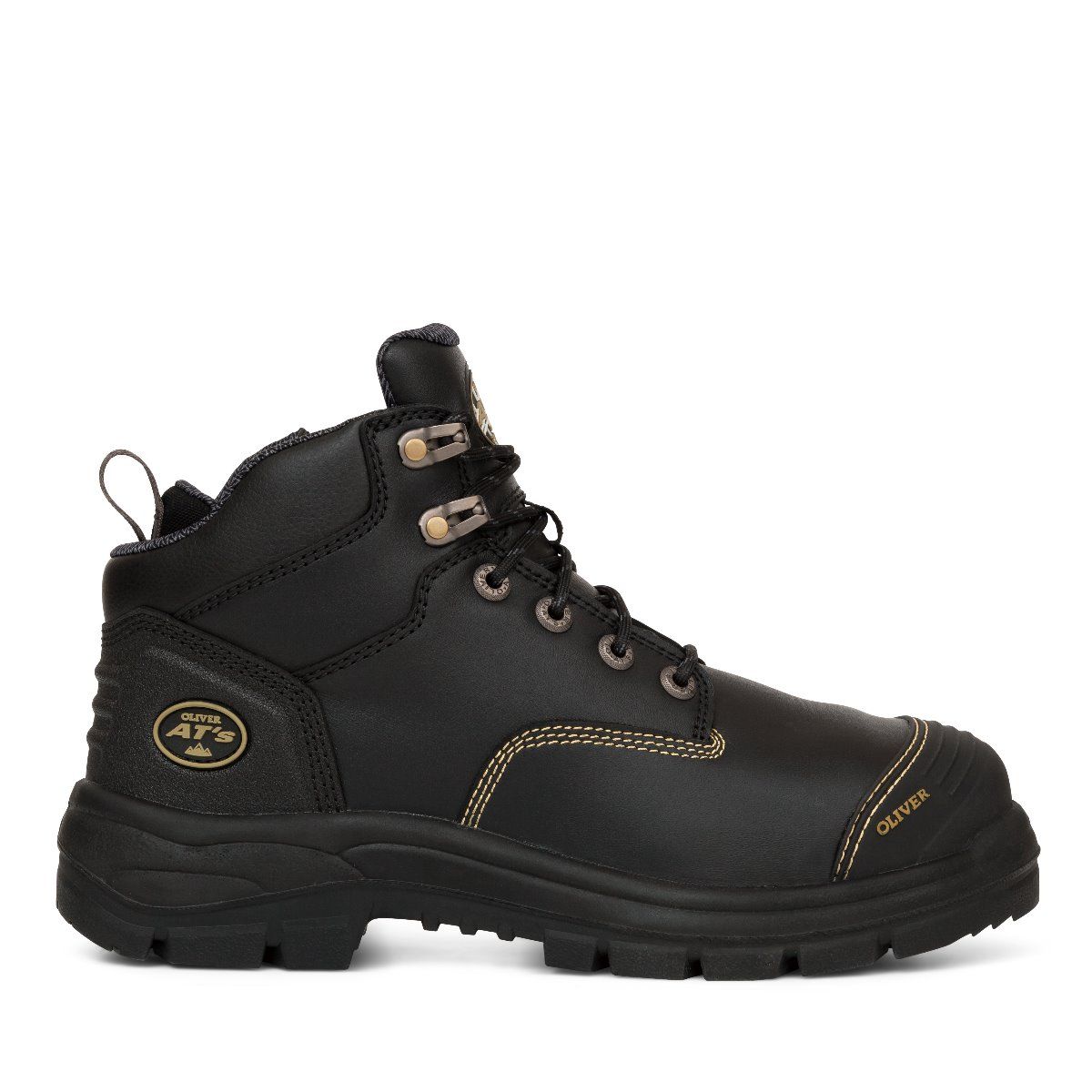 Oliver 55-340Z Black 130MM Zip Side Safety Boot
