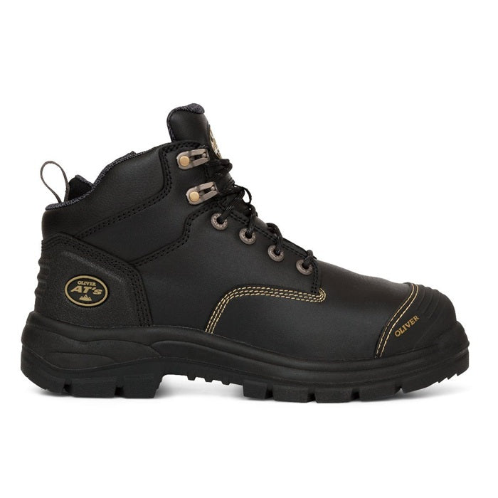 Oliver 55-340Z Black 130MM Zip Side Safety Boot