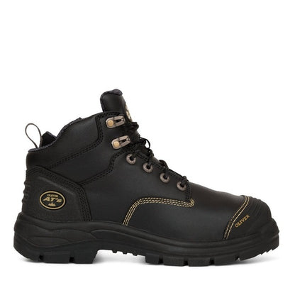 Oliver 55-340Z Black130mm Zip Side Safety Boots