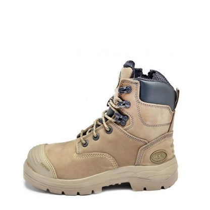 Oliver 55-352Z Stone Lace Up Zip Side 6 Boots