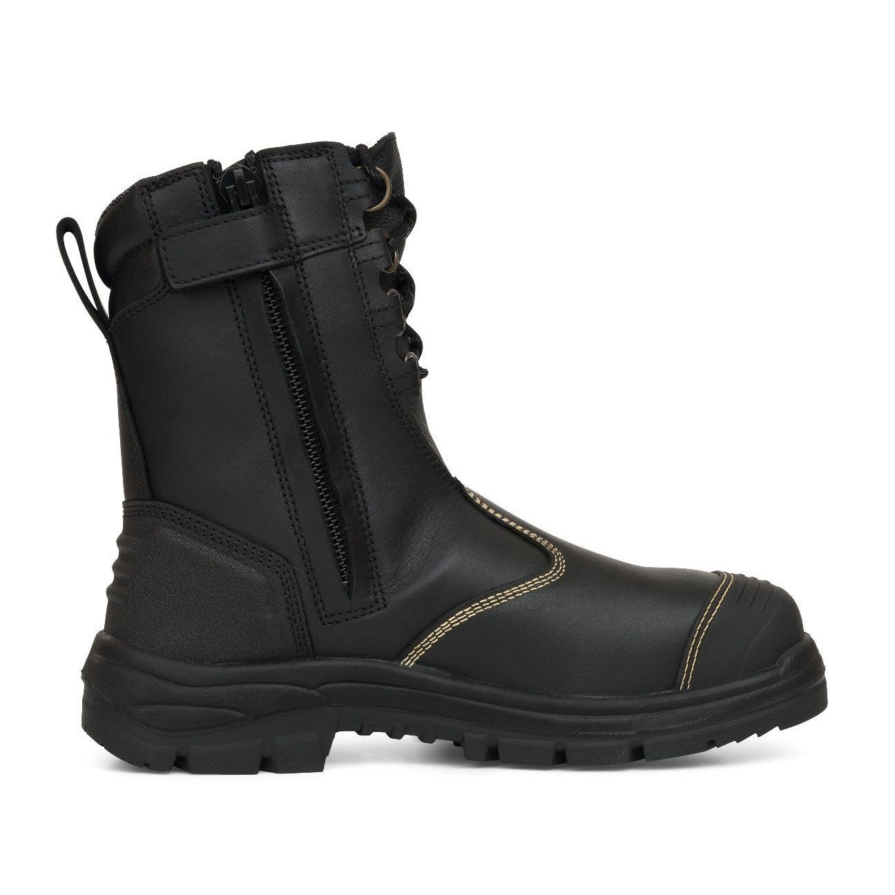 Oliver 55-380 Black 200Mm Hi Leg Zip Side Safety Boot