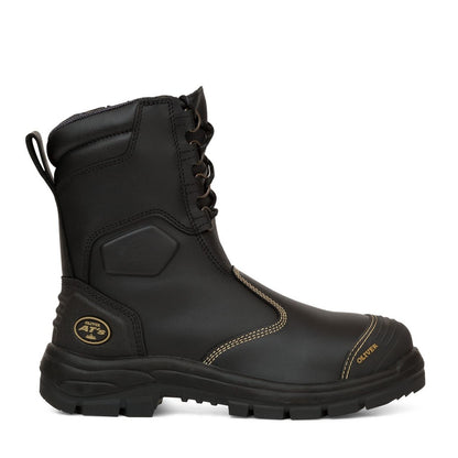Oliver 55-380 Black 200mm Hi Leg Zip Side Safety Boots