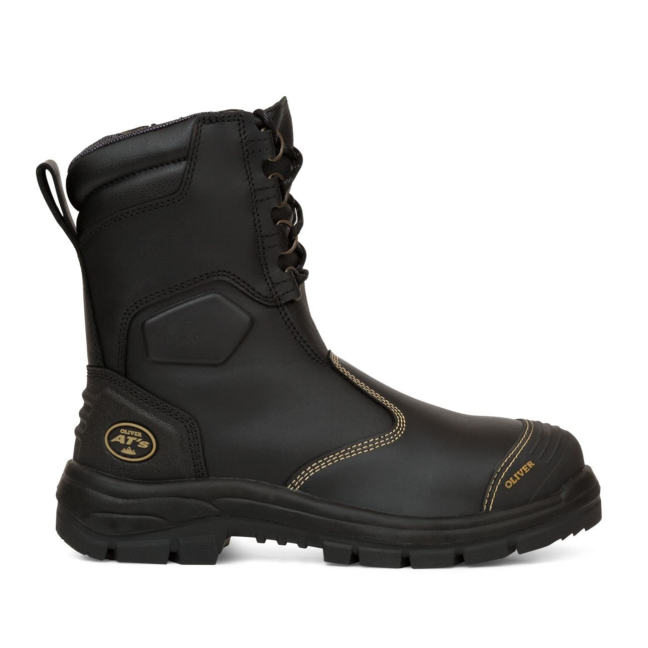 Oliver 55-380 Black 200Mm Hi Leg Zip Side Safety Boot