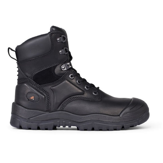 Mongrel 550020 Black High Leg Lace Up Boot w/ Scuff Cap Safety Boot