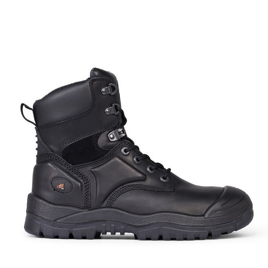 Mongrel DISCONTINUED 550020 Black High Leg Lace Up Boot with Scuff Cap