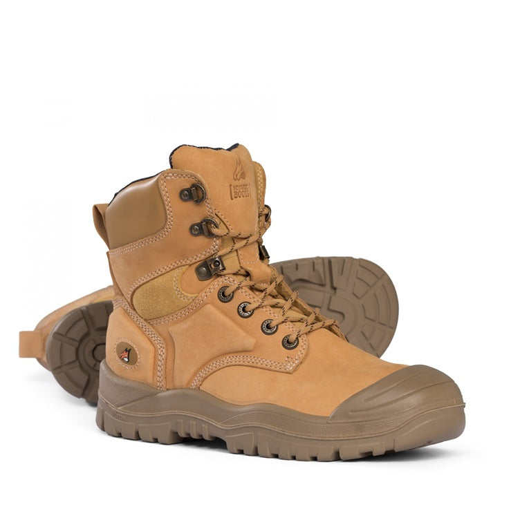 Mongrel DISCONTINUED 550050 Wheat High Leg Lace Up Boot with Scuff Cap