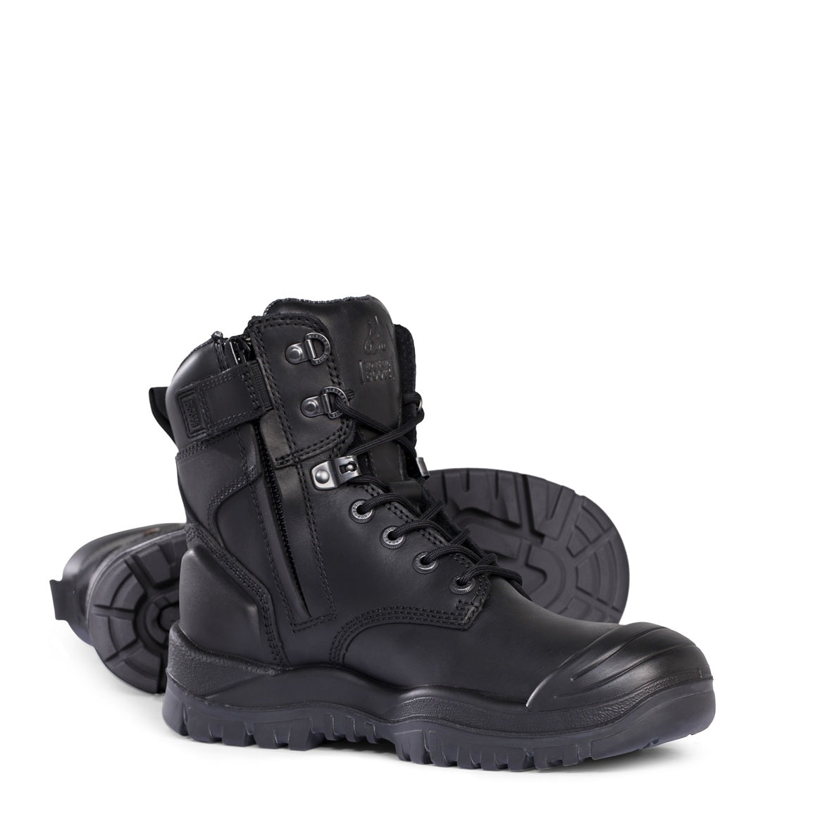 Mongrel 561020 Black High Leg ZipSider Safety Boot With Scuff Cap