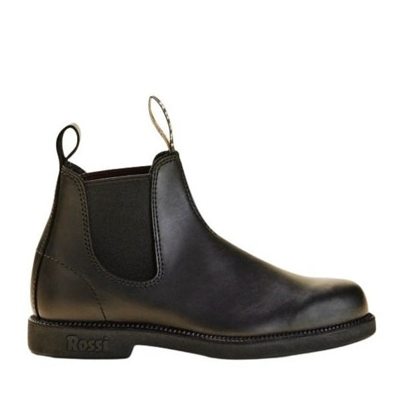 Black Chelsea Slip Resistant Rossi 607 Booma Elastic Side Soft Toe Boots