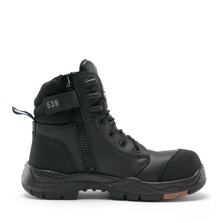 Black boot with visible brand number 539 on a white background